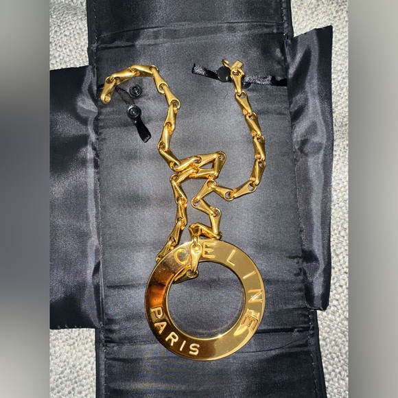 24K gold plated Celine vintage EXTRA LARGE necklace - Picture 13 of 13